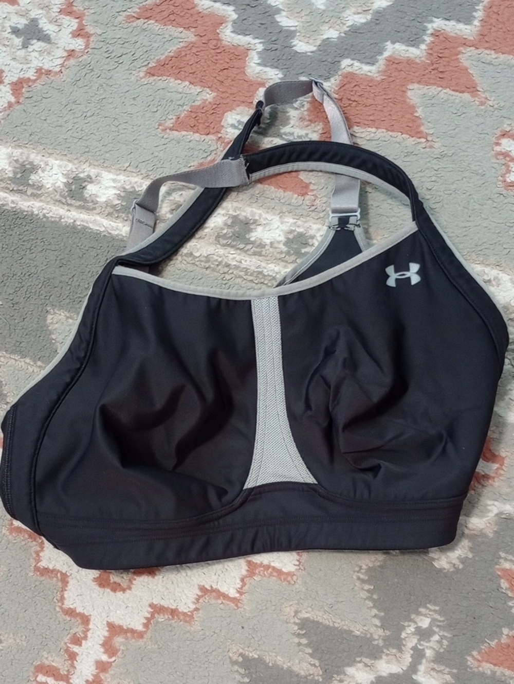 Under Armour Black Sports Bra with Gray Trim